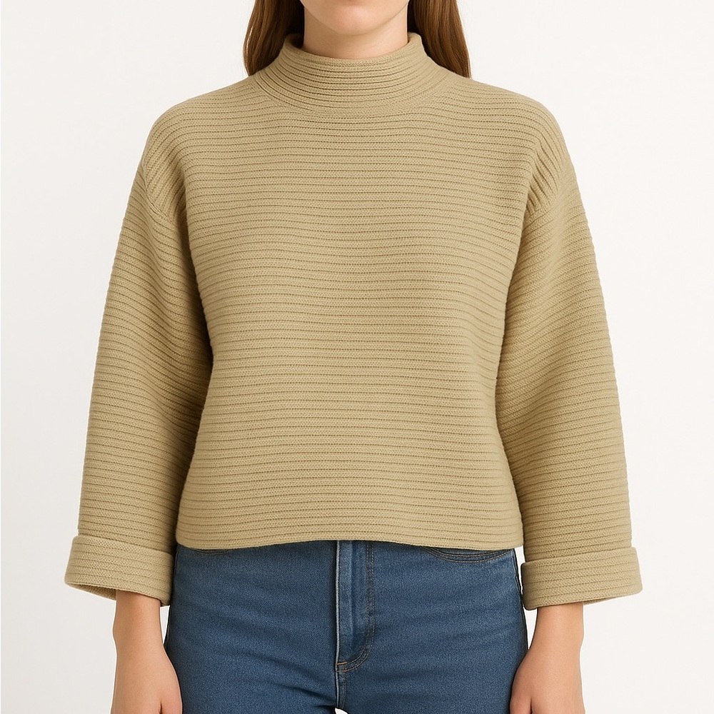 VTG Women’s The Great American Sweater  Ribbed Knit Size Large Neutral classic